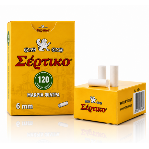 Φίλτρα SERTIKO Κίτρινο Slim Long – 6mm – 120 τεμάχια
