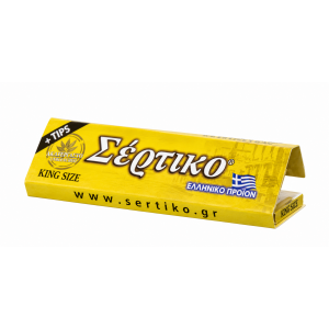 Τσιγαρόχαρτο Σέρτικο Οργανικής Κάνναβης King Size + Tips Εξαιρετικά Λεπτό