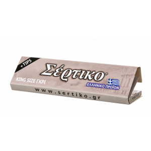 Τσιγαρόχαρτο Σέρτικο Γκρι King Size + Tips  Εξαιρετικά Λεπτό